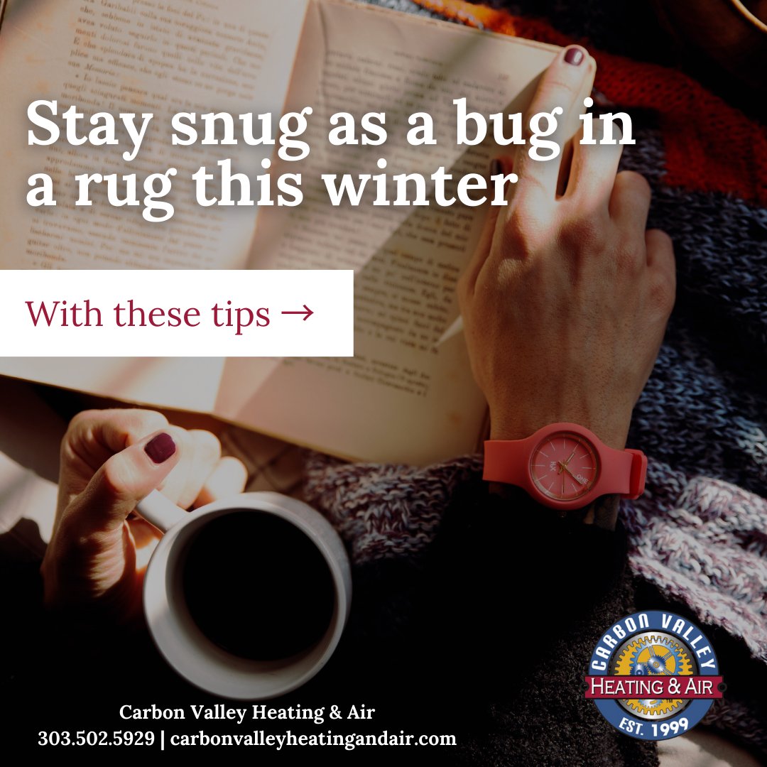 cvhvac's tweet photo. Brrr! Chilly days are sticking around, but fear not! We've got some tips on staying snug as a bug in a rug during these colder months.

Carbon Valley Heating &amp; Air
303-502-5929
https://t.co/O1h3hvlumK

#programmablesystems #HVACtips #ThermostatHacks #HeatingAndCooling https://t.co/1lpJIgG33K