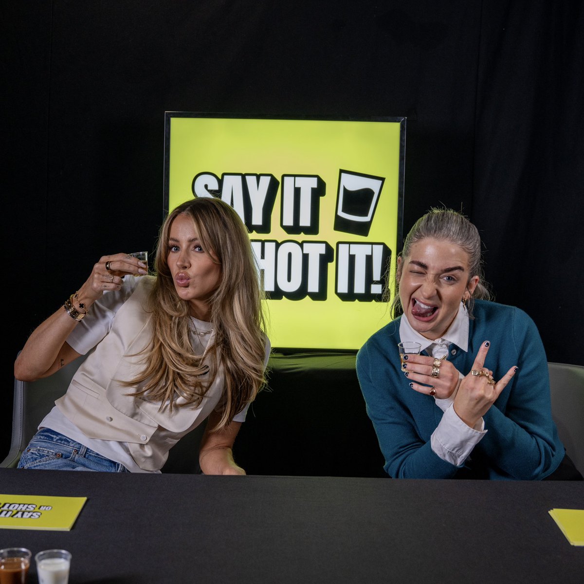 Name a more iconic duo, we’ll wait 💅

Say It Or Shot It with  <a href="/oliviajade_att/">Olivia Attwood Dack</a> and <a href="/iamharrietrose/">Harriet Rose</a> , dropping this Friday at 10am on YouTube. 🥃

#oliviaattwood #sayitorshotit #kissfm #sowrongitsright