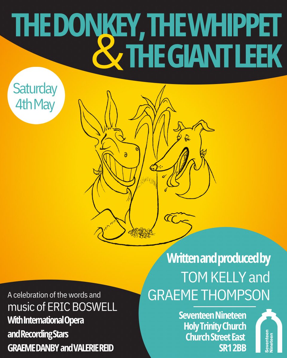 On the 4th May join international concert stars Graeme Danby & Valerie Reid in a celebration of the life & work of the Sunderland born songwriter Eric Boswell.The production, written & produced by Tom Kelly & Graeme Thompson charts Boswell’s life & career