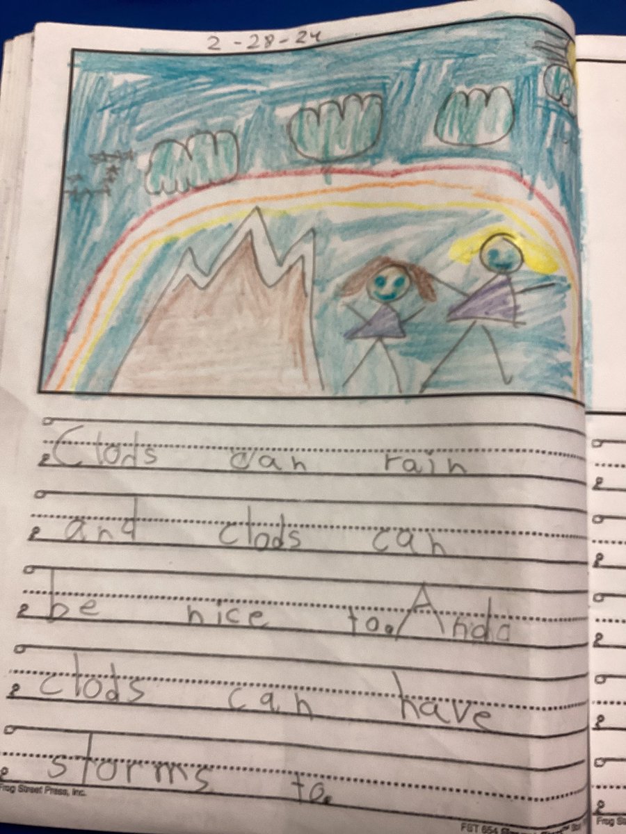 kloss_class's tweet photo. It s cloudy out today so that s what we re writing about. https://t.co/GREVeg7eon