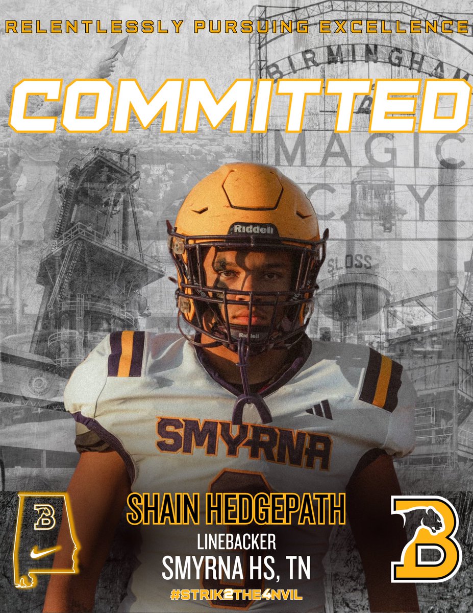 BSC Football (@bscfootball) on Twitter photo Panther D is leveling up with ANOTHER ONE; Welcome <a href="/shain_hedgepath/">Shain Hedgepath🥇</a>
#Strik2the4nvil | #Excellence Panther D is leveling up with ANOTHER ONE; Welcome <a href="/shain_hedgepath/">Shain Hedgepath🥇</a>
#Strik2the4nvil | #Excellence