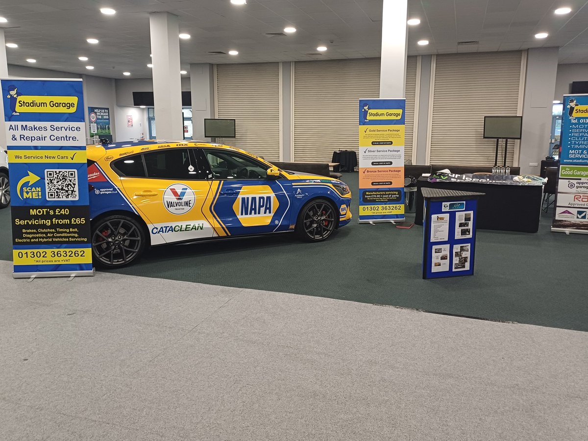 StadiumGarage's tweet photo. @BusinessinDN 
#DNSHOWCASE2024

All set up ready for tomorrow 

@naparacinguk 

Pop along its free to get in theres 300 plus businesses exhibiting all day 10.00 till 4.00

@fodsa1 will be attending as well 

#saveDSA #itsnotover ✈️ ✈️ 
#localbusinesses #buylocal #dnchamber https://t.co/nNgH0jyu5B