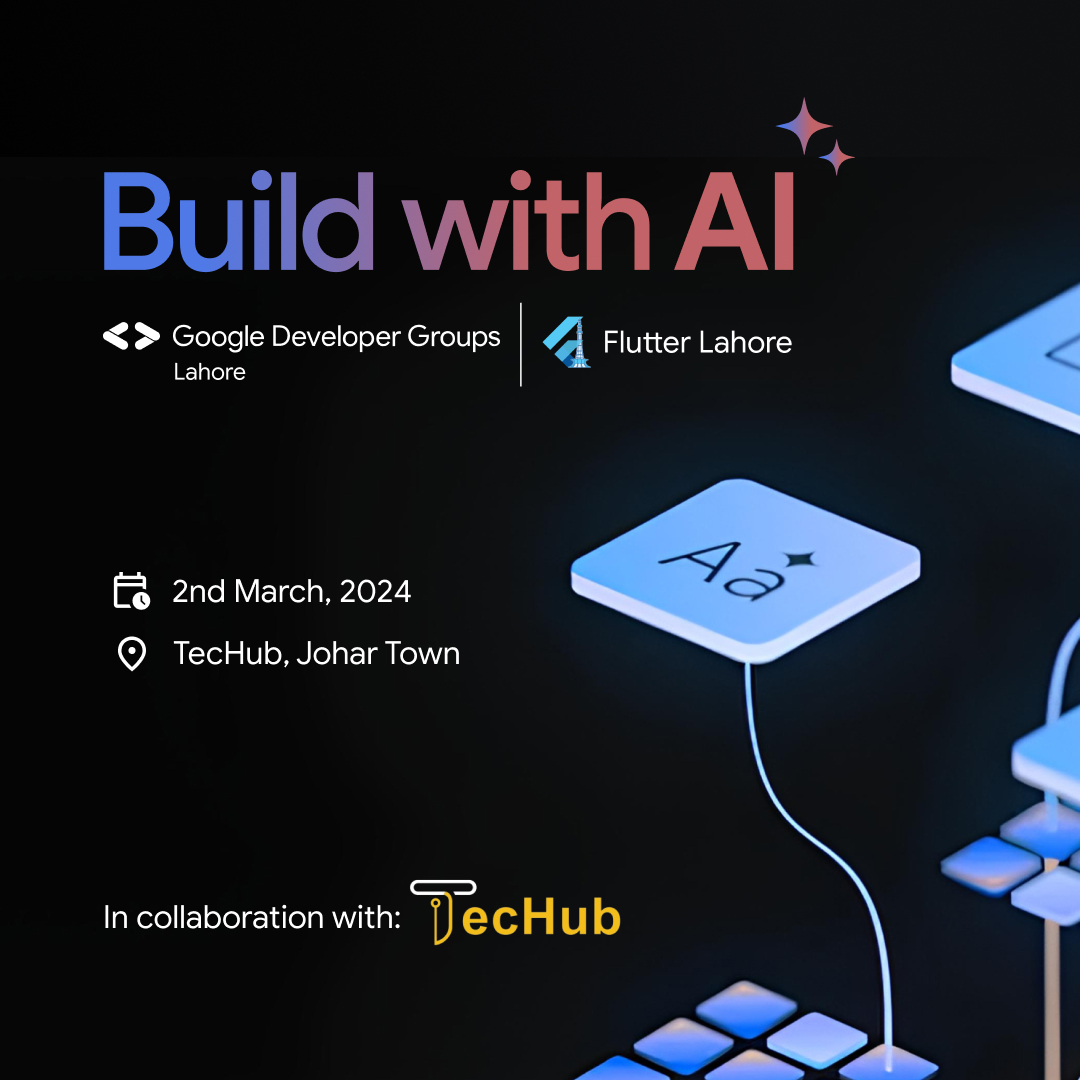 FlutterLahore's tweet image. Calling all developers in Lahore! 🇵🇰
Get ready to unlock the power of AI in your apps with a hands-on workshop on using the Gemini API with Flutter Apps ✨
✅ Register now at bit.ly/BwAI-Reg
#Flutter #BuildwithAI #AI