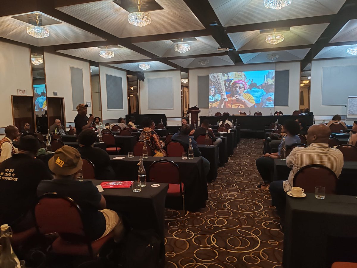 RuralDemocracy's tweet photo. #StopTheBantustans We have come to the end of today's session, and we are closing engagements by commemorating one of our own heroines, Mme Constance Galeo Mogale, who fought the good fight against land injustices in South Africa. May her soul rest in peace. https://t.co/SiNcxWpJFY