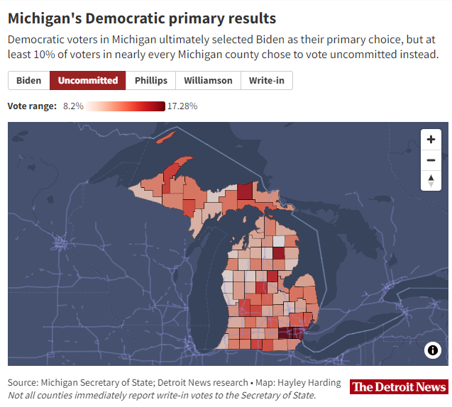 From @GrantSchwab and @nannburke: Here's where the uncommitted vote had the strongest showing detroitnews.com/story/news/pol…