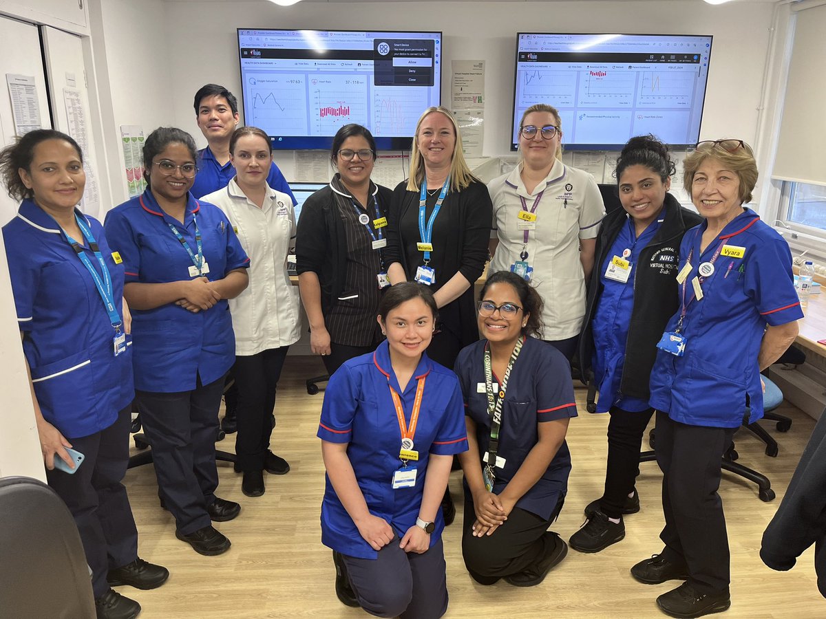 Thank you @KalpanaGh for inviting me to meet you and your Virtual Hospital team. I was so impressed by you all, especially with the numbers of patients you manage safely in their homes! Amazing team and great work! 👏👏@kellyMcgovern21 @WestHertsNHS