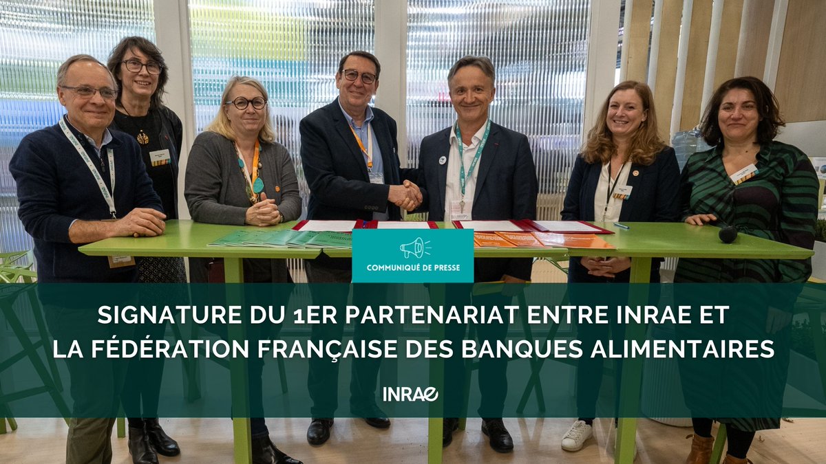 #RP_INRAE Près de 2,6 millions de personnes souffrent de précarité alimentaire en France.
#INRAE et la Fédération Française des Banques Alimentaires signent au #SIA2024 un partenariat afin de répondre aux besoins des populations les plus vulnérables.
☑️amélioration des