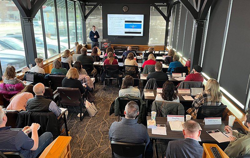 WausauChamber's tweet photo. We filled up our Business Advancement Center with a large group for the Greater Wausau Marketing Hub meeting this morning! https://t.co/NzDkxRXcl8
