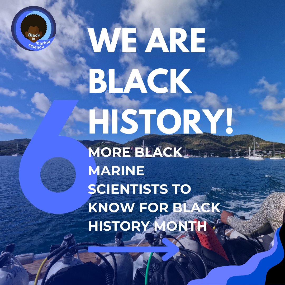 We are Black History ✊🏾✊🏿✊🏽✊🏾! Here are 6 Black Marine Scientists that you should know about 😊 (1/7) #BlackinMarineScience #BlackHistoryMonth #OceanScience #MarineScience #MarineBiology #Oceanography