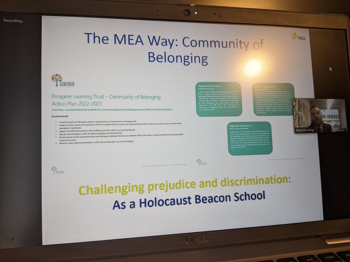 Huge thanks to <a href="/MrKing_MEA/">Mr King</a> for sharing some of <a href="/MEAcad/">MEA</a> #BeaconSchool journey at today's #ABC. 
To learn more about efforts to create a community of belonging: holocausteducation.org.uk/beacon-school-… or check out mediacentral.ucl.ac.uk/Play/96641 
We will share PPT in due course. 
RT #BeInspired <a href="/soper_mr/">Corey</a>