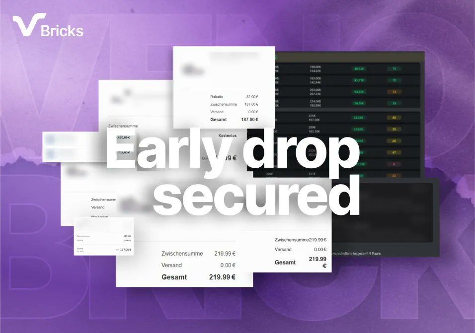 Unsere Member konnten durch diesen Early Drop massig holen, während deine Gruppe mal wieder den Drop verpasst hat🚀 
Sogar Discounts waren möglich🤫

whop.com/venombricks/