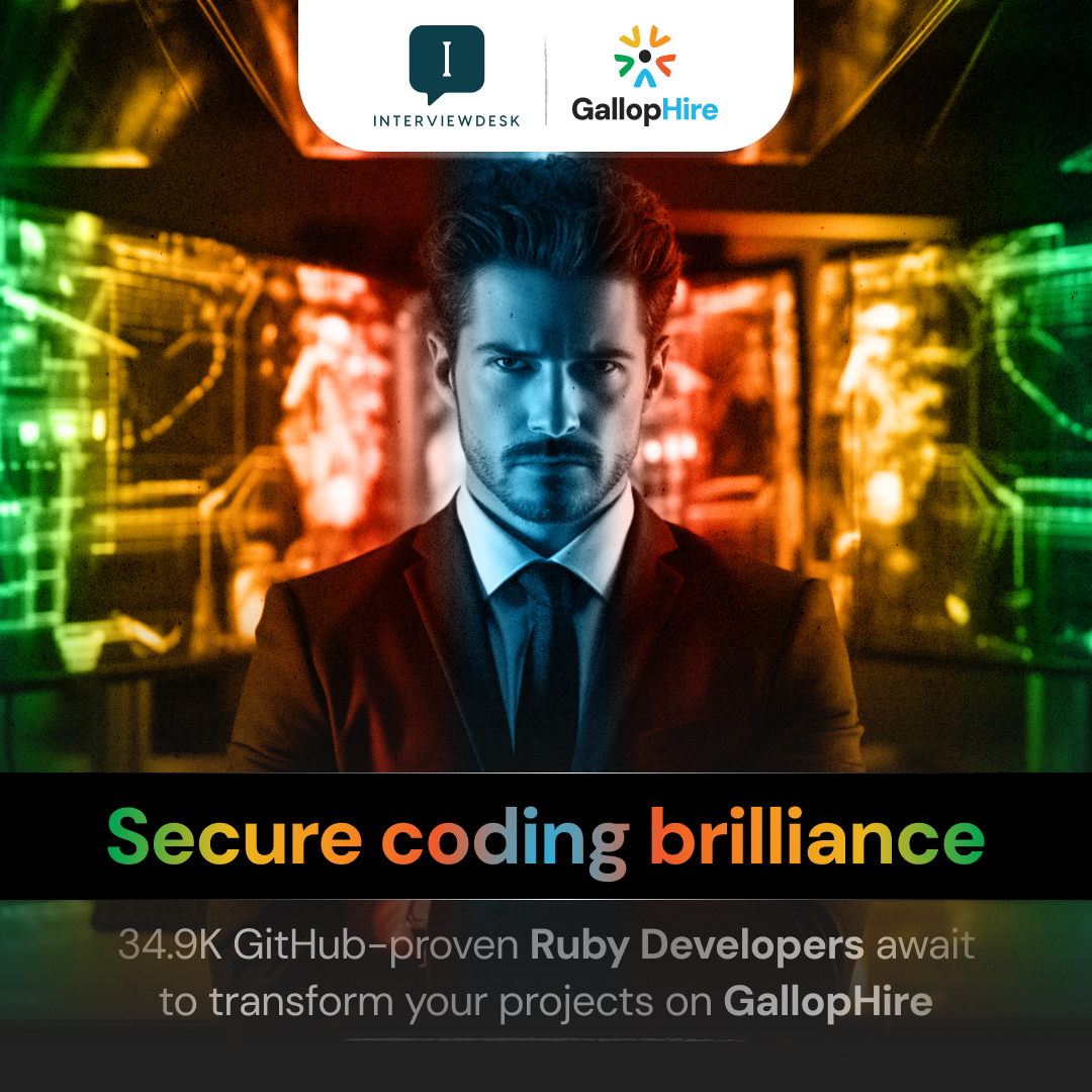 interview_desk's tweet image. Tap into the expertise of 34.9K GitHub-proven Ruby developers on GallopHire! 🌟
Don't miss out on the opportunity to level up your coding game! 💻✨
Sign up:
#SecureCoding #RubyDevelopers #InterviewDesk #GallopHire #GitHubProven gallophire.ai