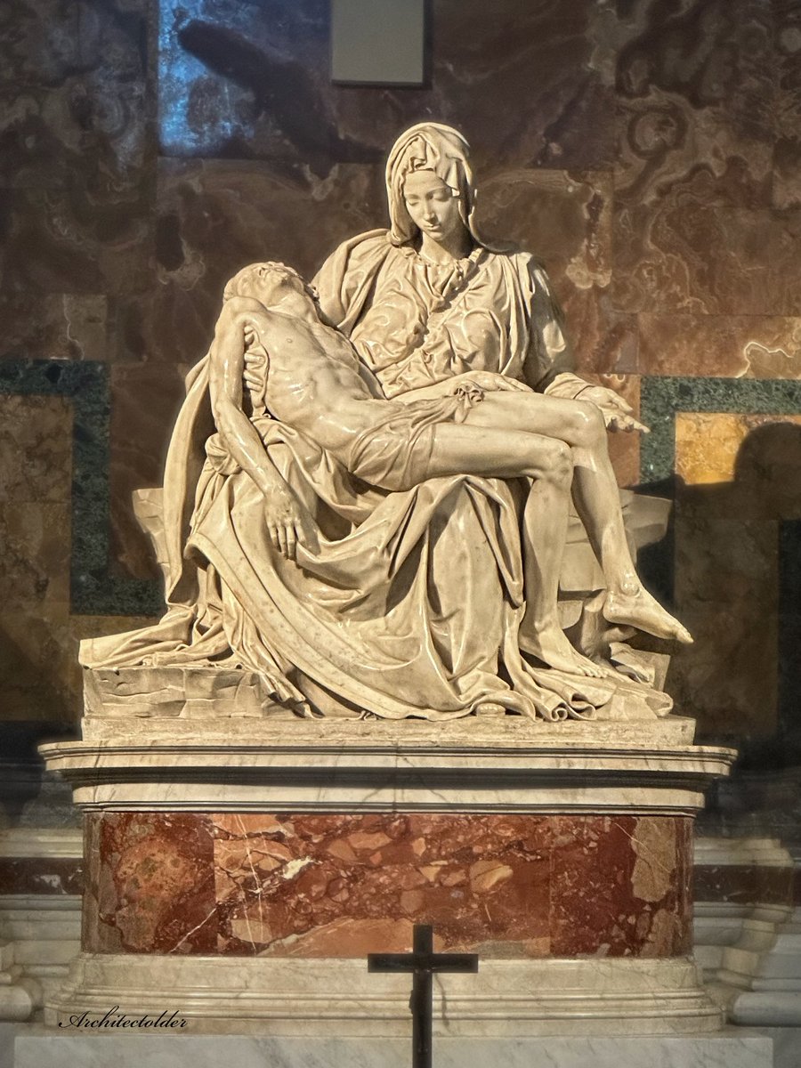 La Pietà.  Masterpiece. Have you stood there in front of Michelangelo’s timeless work?