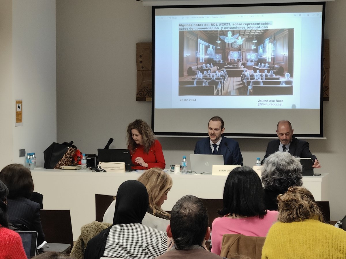 💥Segona sessió del curs ICAVOR: Reformes processals del RDL 6/23 amb el títol ➡️ Judicis telemàtics: Expedient judicial electrònic i carpeta justícia, Nou règim dels Actes de comunicació i Actes processals telemàtics
👤Ponent: Sr. Jaume-Lluis Aso Roca, Procurador dels Tribunals