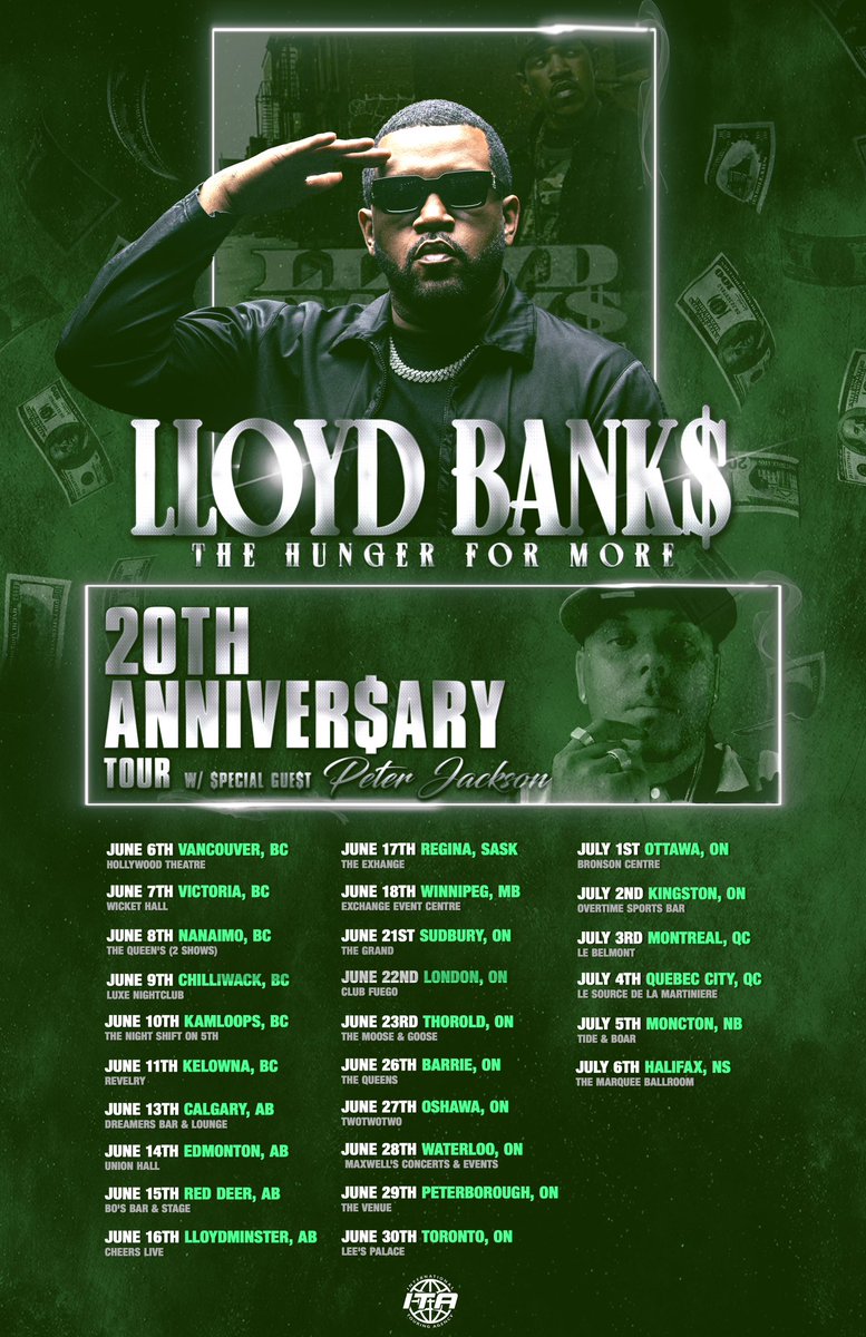 I’m going on tour w/ <a href="/Lloydbanks/">Lloydbanks</a> 

#Canada
#LloydBanks