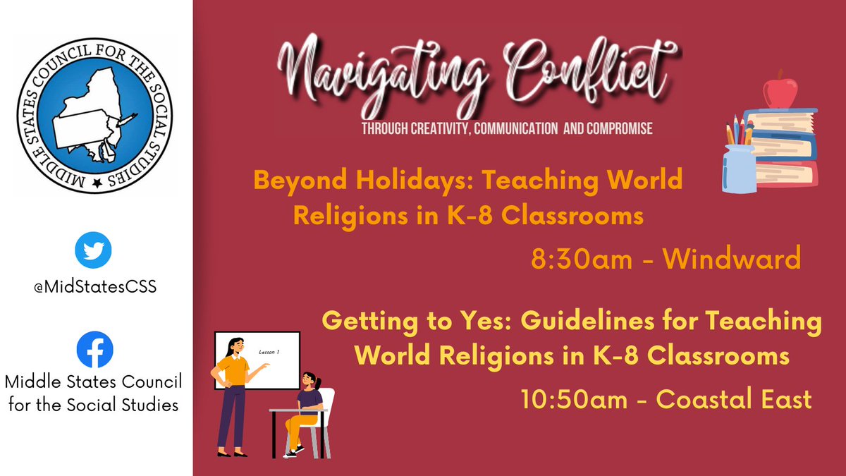 Takin' the road show back on the road! Next up? Annapolis! Looking forward to meeting some amazing #socialstudies teachers from another region of the country. @MidStatesCSS #worldreligions #religiousliteracy #learnreligions