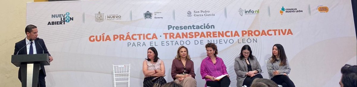 GobAbiertoNL's tweet photo. 🗣️El día de #hoy se está presentando la Guía Práctica de Transparencia Proactiva Para el Estado de Nuevo León que forma parte del compromiso #HaciendoTransparenciaProactiva de la Coalición #NLAbierto. https://t.co/RlvHeiWkyW