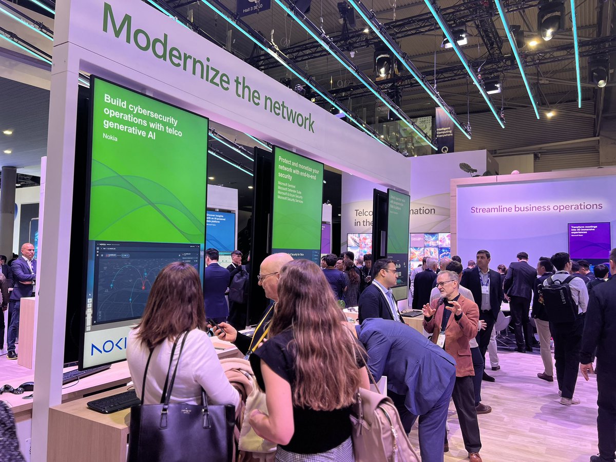Chels_LA's tweet photo. Lots of insights on how #AI is transforming telco at #Microsoft #MWC24 booth.

4 key areas:
✅Modernizing networks
✅Monetizing #5G
✅Streamlining operations
✅Elevating customer experience
➡️https://t.co/3R6voX7NJT

Thanks for having me @mscloud💙 #MSFTPartner #AzureforOperators https://t.co/W6XsX1C8Vj