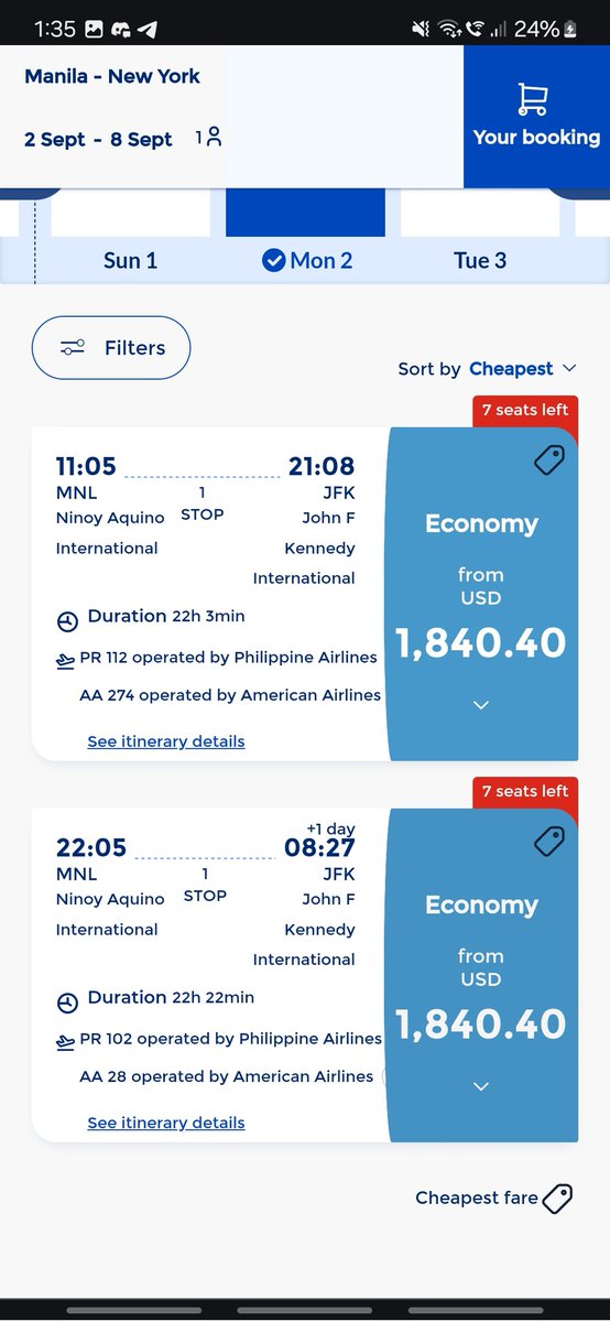 _sidnakayama's tweet photo. @flyPAL I want my PHP 2,711 roundtrip flight to New York. Anyare bakit biglang naging USD? 🥲 https://t.co/yt7cxsmz2q