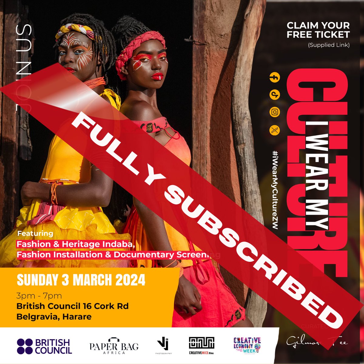 THANK YOU Harare 🇿🇼! 🙏🙏 See you on Sunday. 

#iWearMyCultureZW