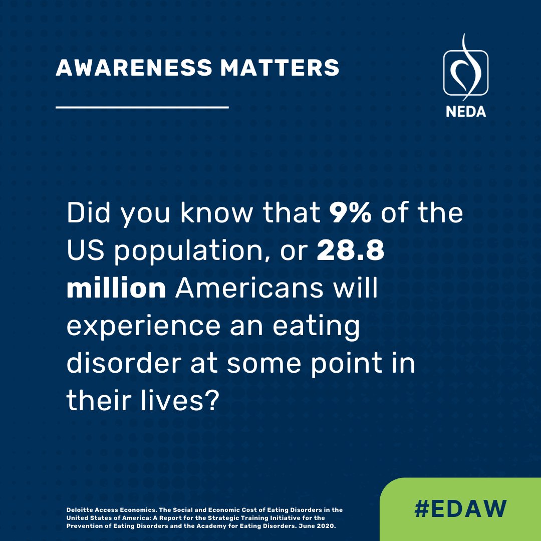 Pssst, did y'all know it's Eating Disorders Awareness Week? Well, now you do. #EDAW2024 

nationaleatingdisorders.org/edawlightings/

If you're struggling with ED recovery, this link has great resources. Highly recommend! 

nationaleatingdisorders.org/resource-cente…