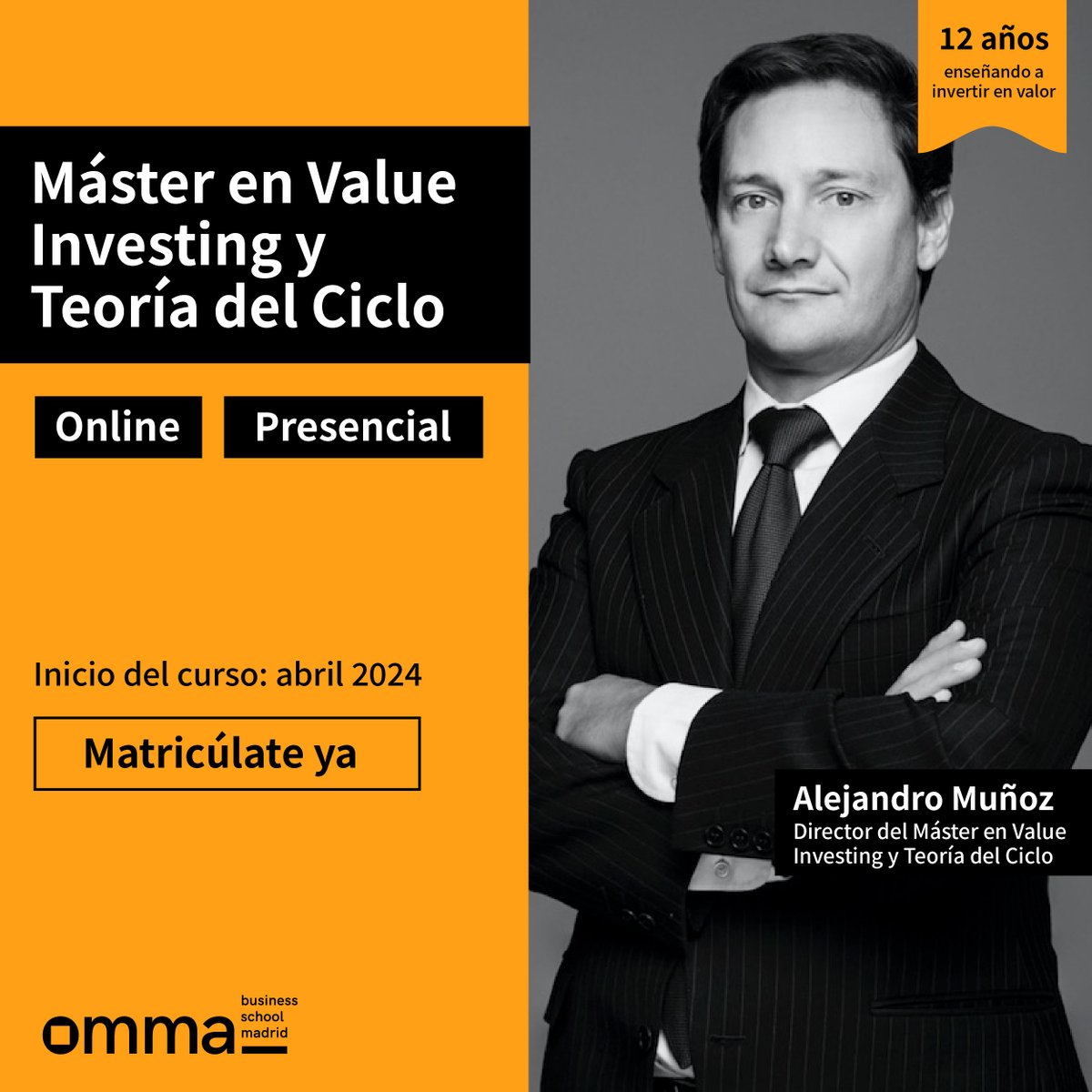 ¿Quieres aprender a invertir como lo hacen los gestores de las carteras más exitosas?

Hemos diseñado este máster para que aprendas a invertir en renta variable minimizando el riesgo.

👉 omma.edu.es/master-value