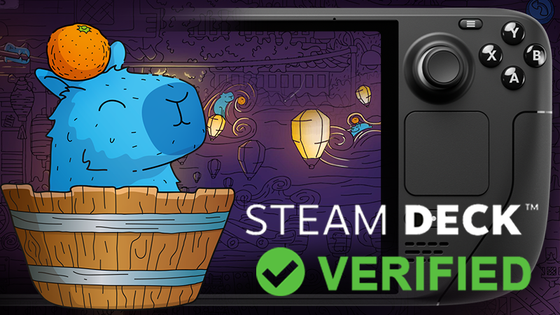 Hidden Capybaras with Orange is now Steam Deck Verified! #SteamDeck #steam #indiegame #indiedev #game #gaming #WishlistWednesday