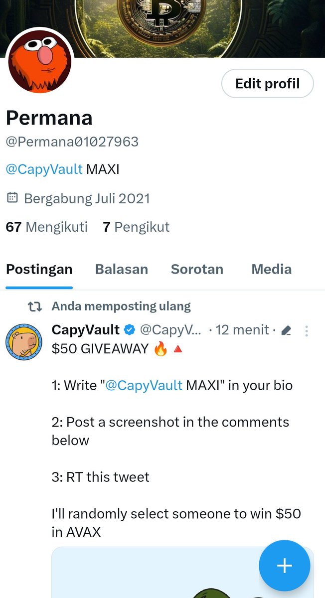 Permana01027963's tweet photo. @CapyVault https://t.co/nKEjpFS2oz