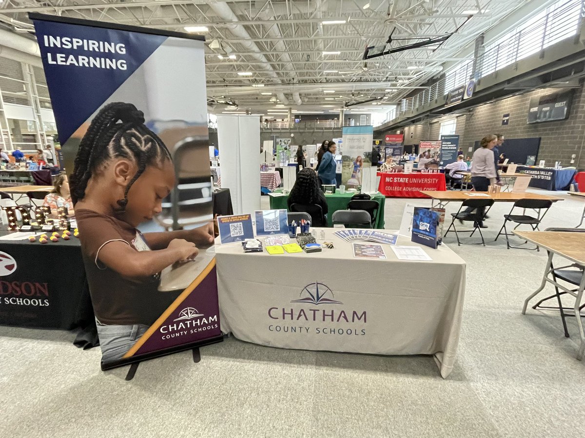 Chatham County Schools is at UNC Greensboro at the Education Career Fair. Thank you Jennette Horton for representing us.