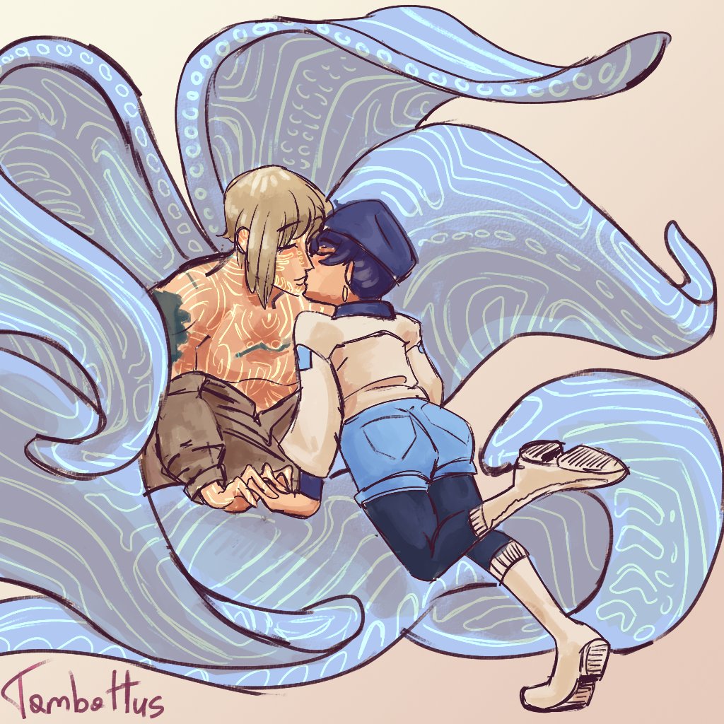 Tambattus's tweet photo. day 28 anywhere #vashmeryl #KissArtFebruary2024 https://t.co/iC0JcNASvK