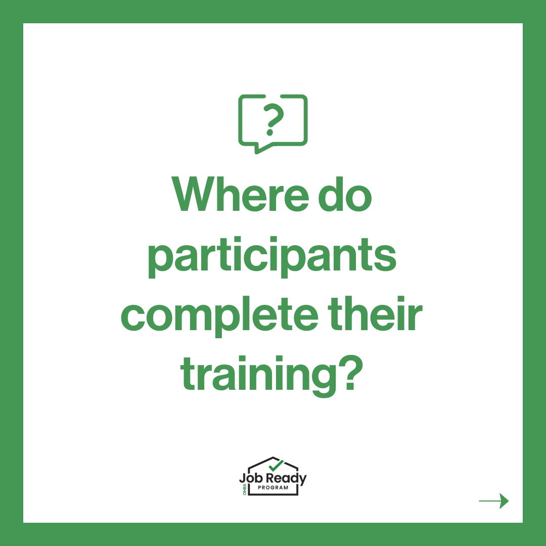 OHBAJobReady's tweet photo. We’re here to answer your #OHBAJobReadyProgram #FAQs

❓Where do participants complete their training?

❇️ Program participants complete some of their training virtually (via modules). The Working from Heights and hands-on training will be completed in person. https://t.co/2Yfz1w7sjS