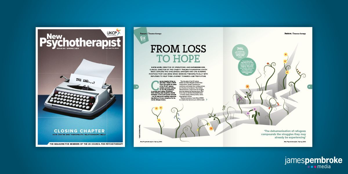 JPMediaLtd's tweet photo. We're exploring happy endings in the latest issue of New Psychotherapist for @UKCP_Updates, with a look at bringing therapeutic relationships to a successful end, and @MandyJGosling reflects on working with people who have unresolved childhood grief https://t.co/qWXAbDCm9R