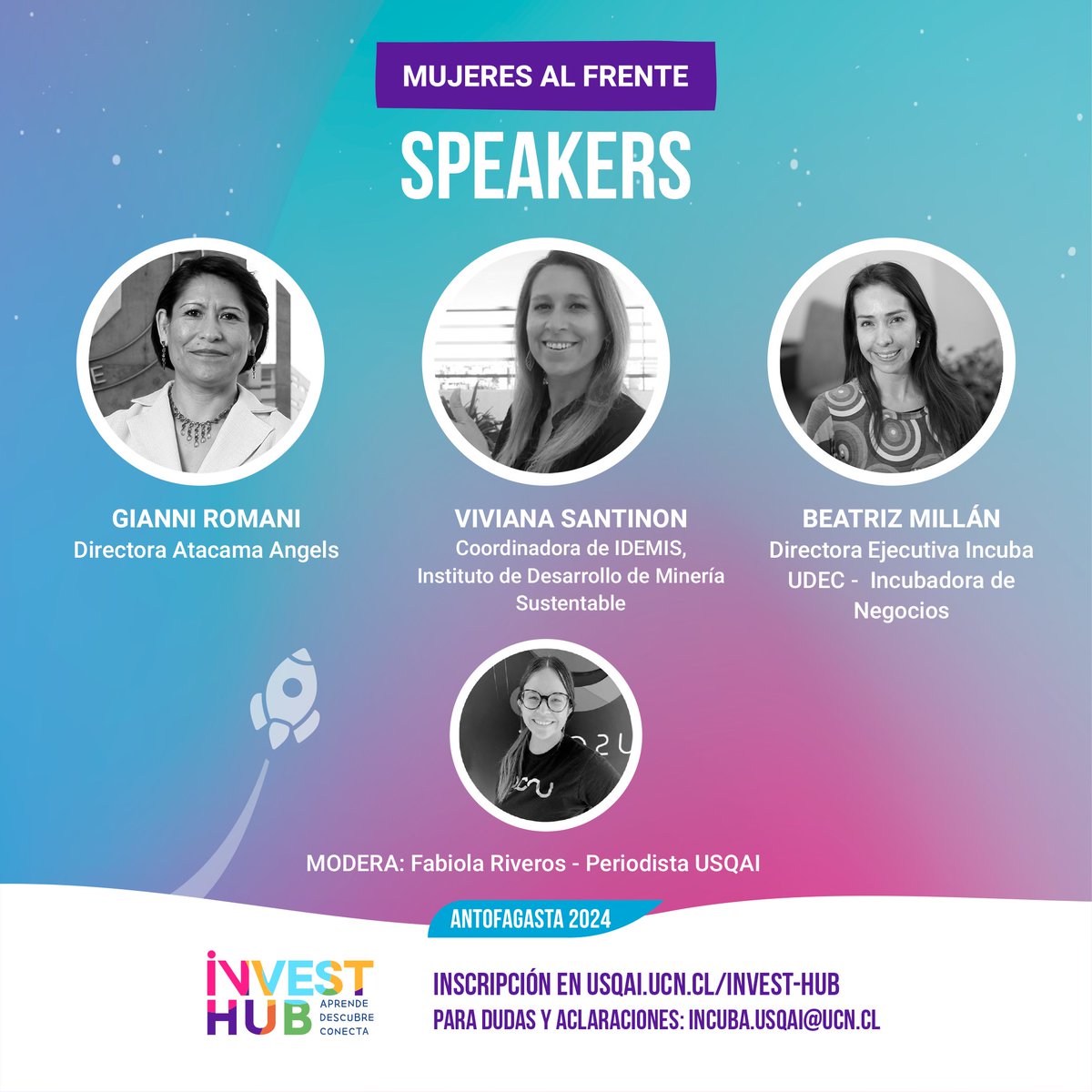[Evento] Invest Hub @usqai_ucn | Próxima charla "Mujeres+Emprende"

 Anótate en este webinar que tendrá a destacadas expositoras.

¿Cuándo?
🗓 11 de marzo
⏱ 18 horas

⬇️
bit.ly/49JiZ99