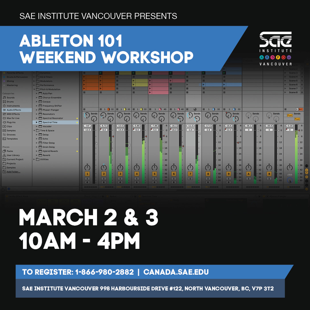 Ready to start producing your own tracks? Check out our #Ableton Weekend Workshop designed to unlock the basics of electronic music production ➡️ March 2&amp;3. Details: bit.ly/VAN-AW-2024