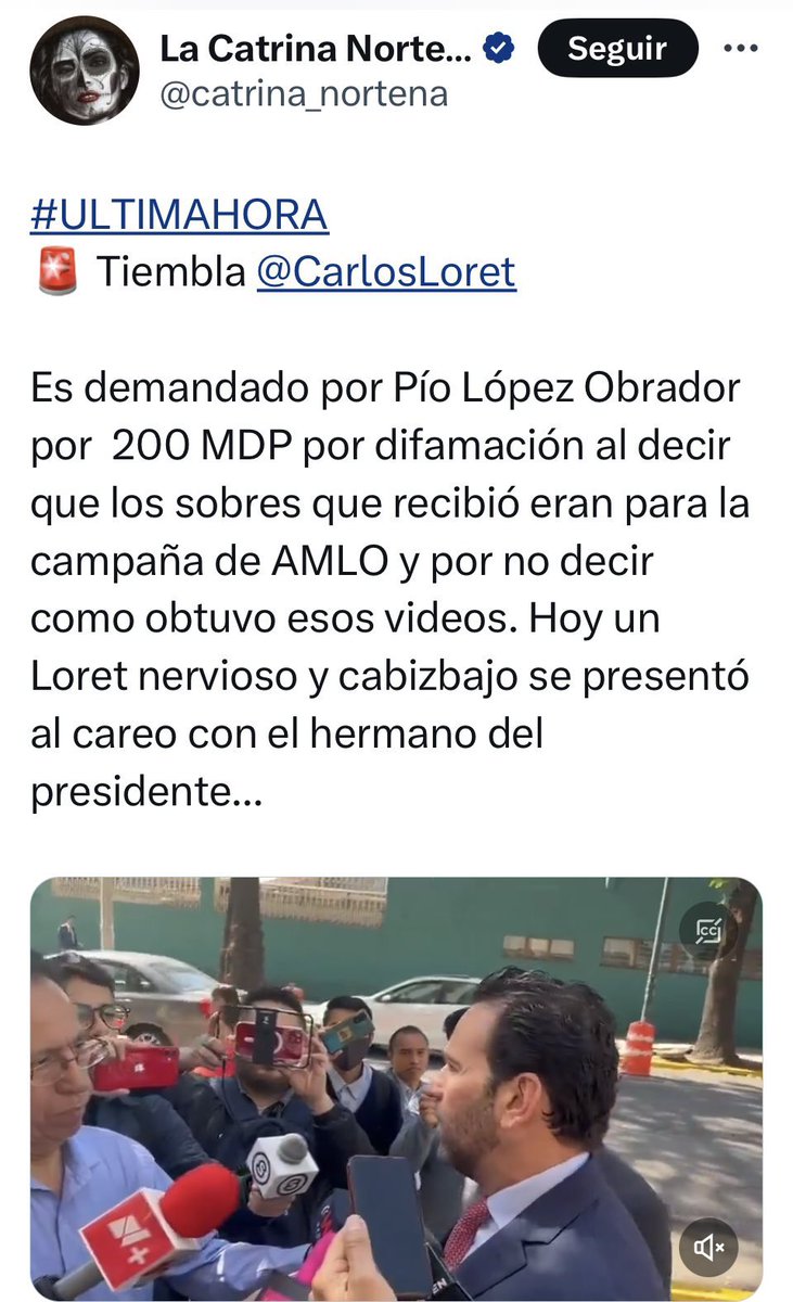 Leticia23475258's tweet photo. Que entrevista vería esta manipuladora?
Carlos Loret fue claro, no nos van a doblar, no revelaré mis fuentes, no me disculparé!
Digna seguidora de la 4T, mentirosa y oportunista!
#YoConLoret
#ElPeorGobiernoDeLaHistoria https://t.co/ZhsQ5JPSVg