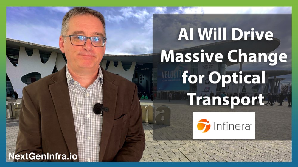 How will AI impact optical transport networks? On @NextGenInfra_io, Infinera’s @JonBaldry70 highlights machine learning’s potential to optimize network operations, predict network behavior, guide maintenance, and enhance end-user experience. Watch: bit.ly/3wyMXP0 #MWC24
