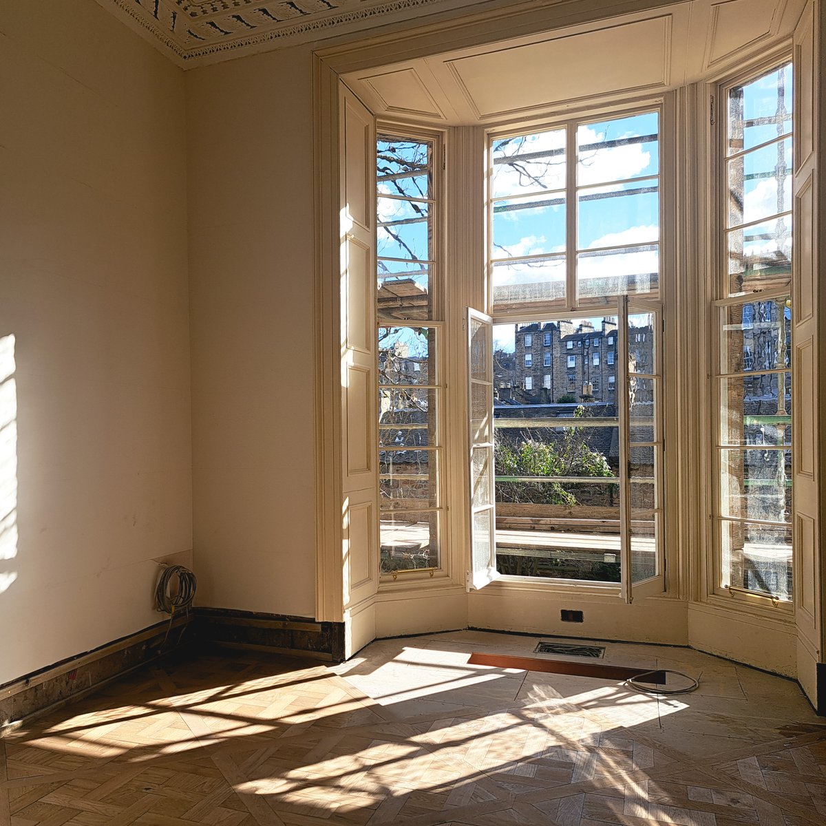 Spring has sprung. 

We are enjoying moments like this on site. Light streaming onto the newly laid flooring, enhancing the beauty of each detail. 

#weareGLM #GLM #SiteProgress