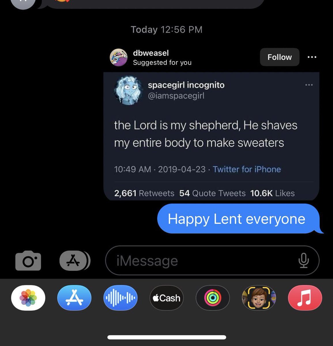 suburbanphil's tweet photo. I haven’t responded in the family group chat in weeks. This was my return. https://t.co/zoj0mXxtBf
