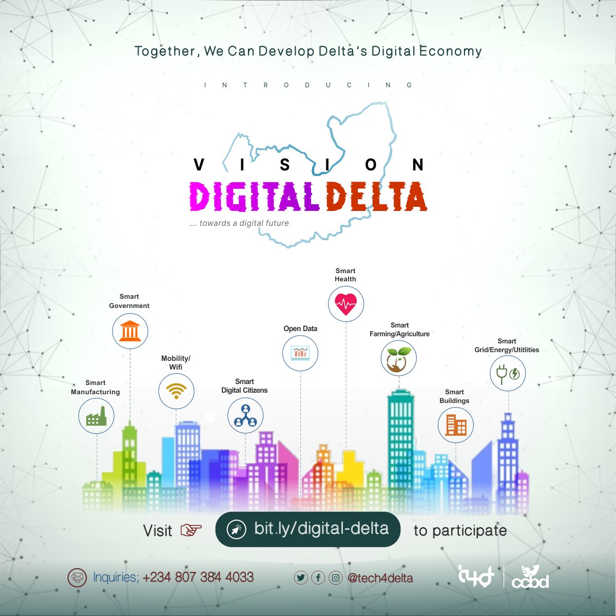 Tech4Delta's tweet image. Delta, it&apos;s time to build a #DigitalDelta.🚀💪

One that is less dependent on oil, but whose economy is diversified, knowledge-based, and on a sustainable growth trajectory, powered by modern technologies. 

Visit bit.ly/digital-delta to get started.

Tag others to see this.