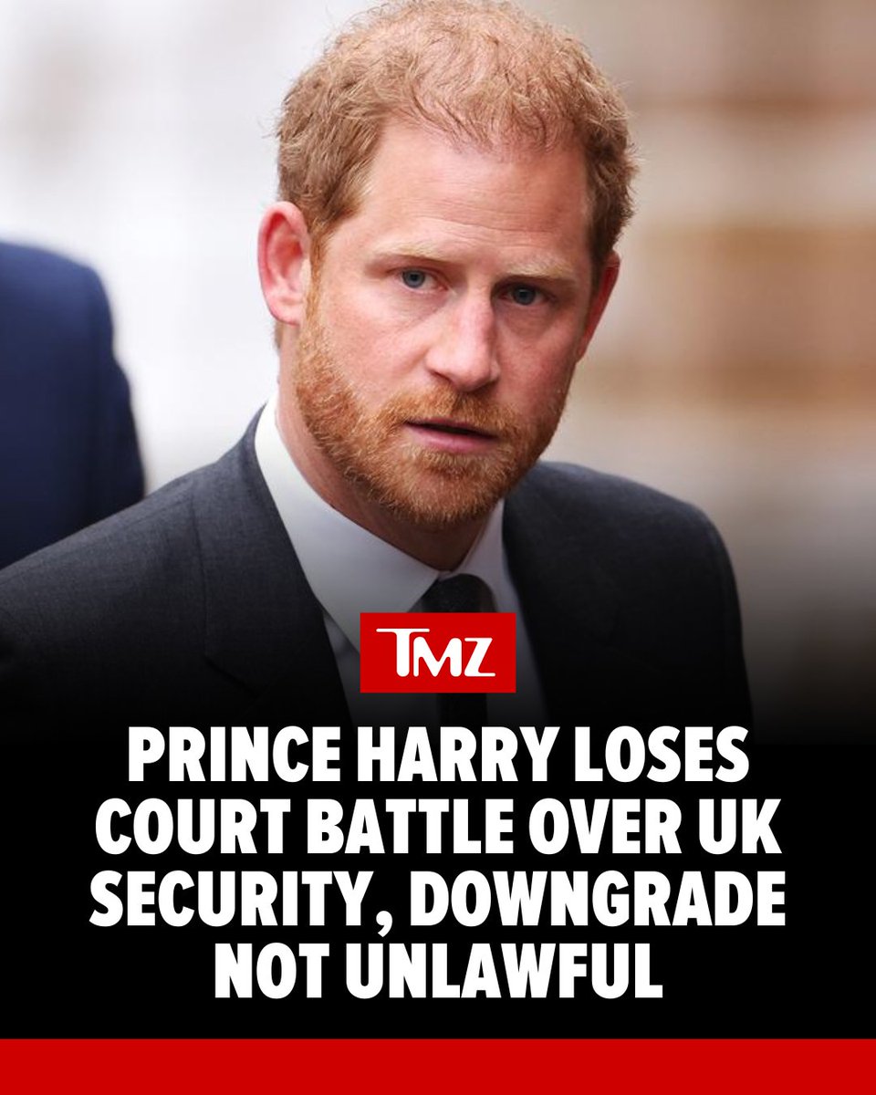 TMZ's tweet photo. A judge just flipped #PrinceHarry the bird once and for all. 

Read more 👉 https://t.co/zp28KOWq1M https://t.co/eNqQoHNb8R