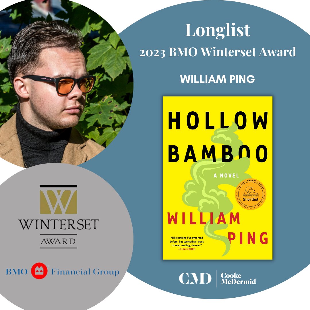 Congratulations to William Ping ( <a href="/RealWilliamPing/">William Ping</a> ), whose hilarious and heartbreaking novel, HOLLOW BAMBOO, is longlisted for the 2023 <a href="/NLArtsCouncil/">ArtsNL</a>  BMO Winterset Award! bit.ly/42TT1hh