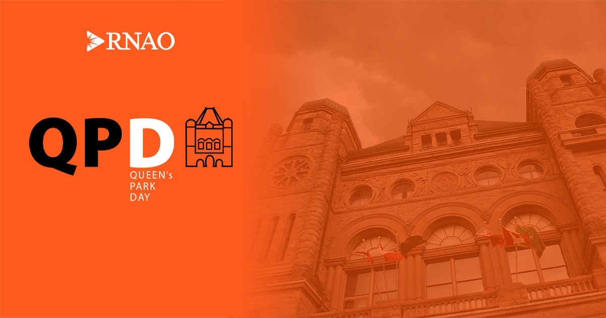 Nurses are heading to Queen’s Park tomorrow to meet with Ontario #MPPs — for RNAO's 24th annual Queen's Park Day (#QPD) — where leaders & nurses work together to improve the health system for all Ontarians. ➡️Read our media advisory: RNAO.ca/news/media-rel…