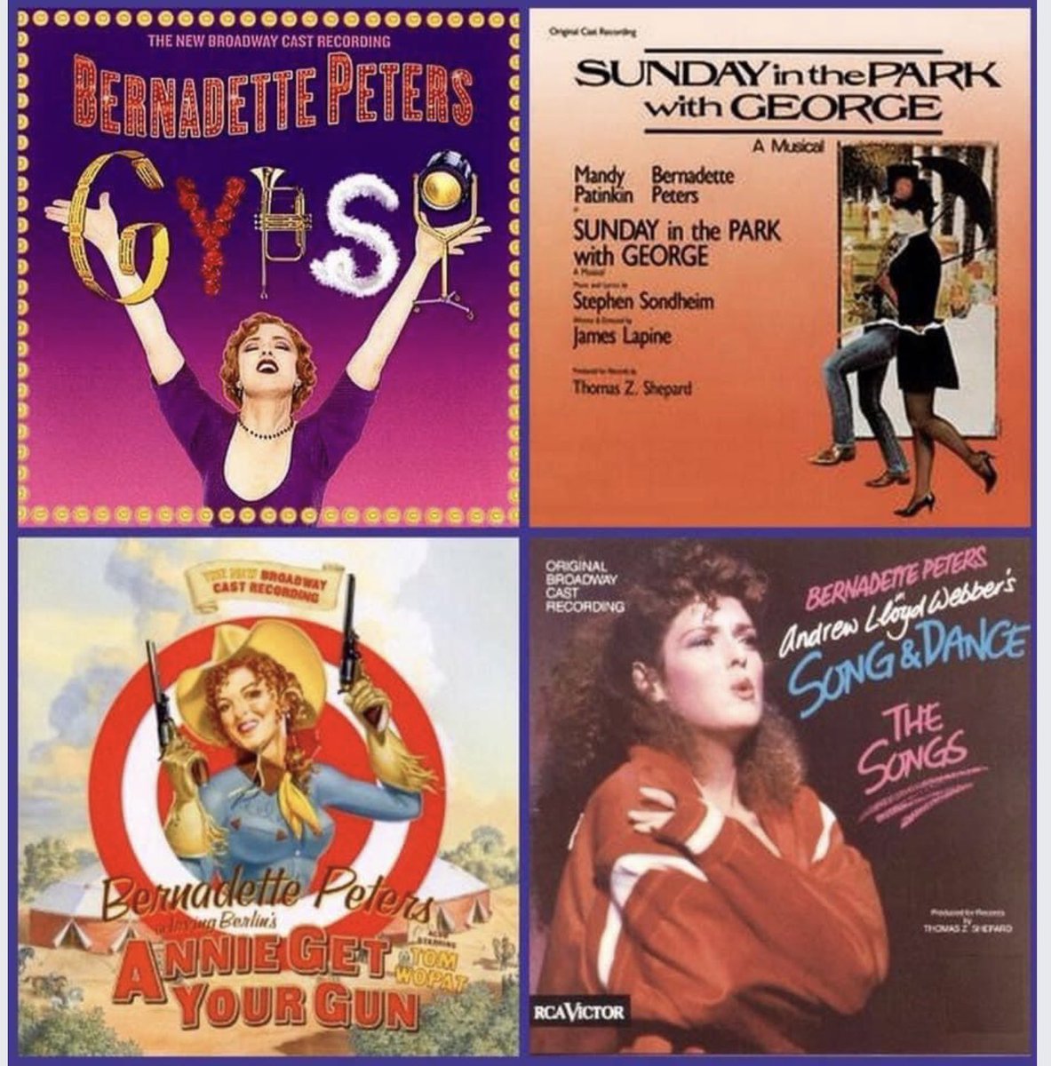 Ellenbronx's tweet photo. Feb. 28th…. Hard to believe, but Bernadette Peters--singer, actress &amp; animal activist--turns 76 today! Happy Birthday... https://t.co/88FLmH24OQ