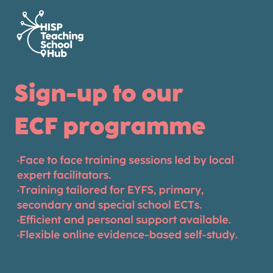 #recruited an ECT to start in your school from April 24? Find out more about our #ECF training programme with @EducationDevelopmentTrust, here 👇 HISP Teaching School Hub - Early Career Framework #ECF #EarlyCareerTeacher #Induction