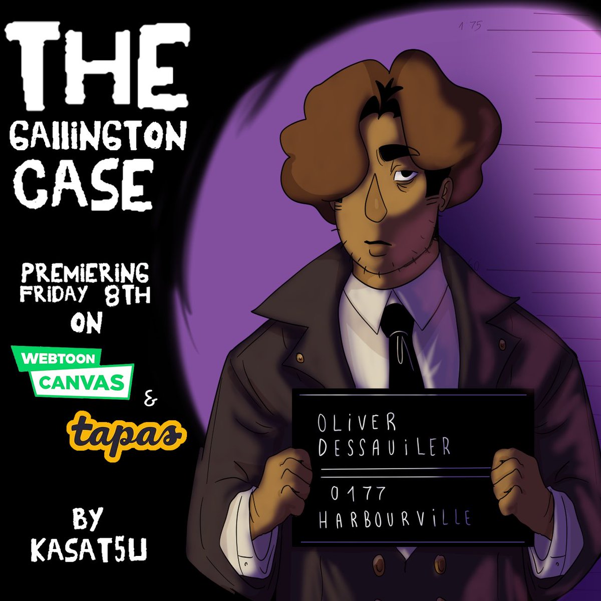 GallingtonCase's tweet photo. The Gallington Case - Debuting Friday 8th!

In TWO languages and TWO platforms! Canvas and Tapas!

Save the date!

#tgc #thegallingtoncase #webcomic #webtoon #webtooncanvas #canvas https://t.co/64rLI2GDVI