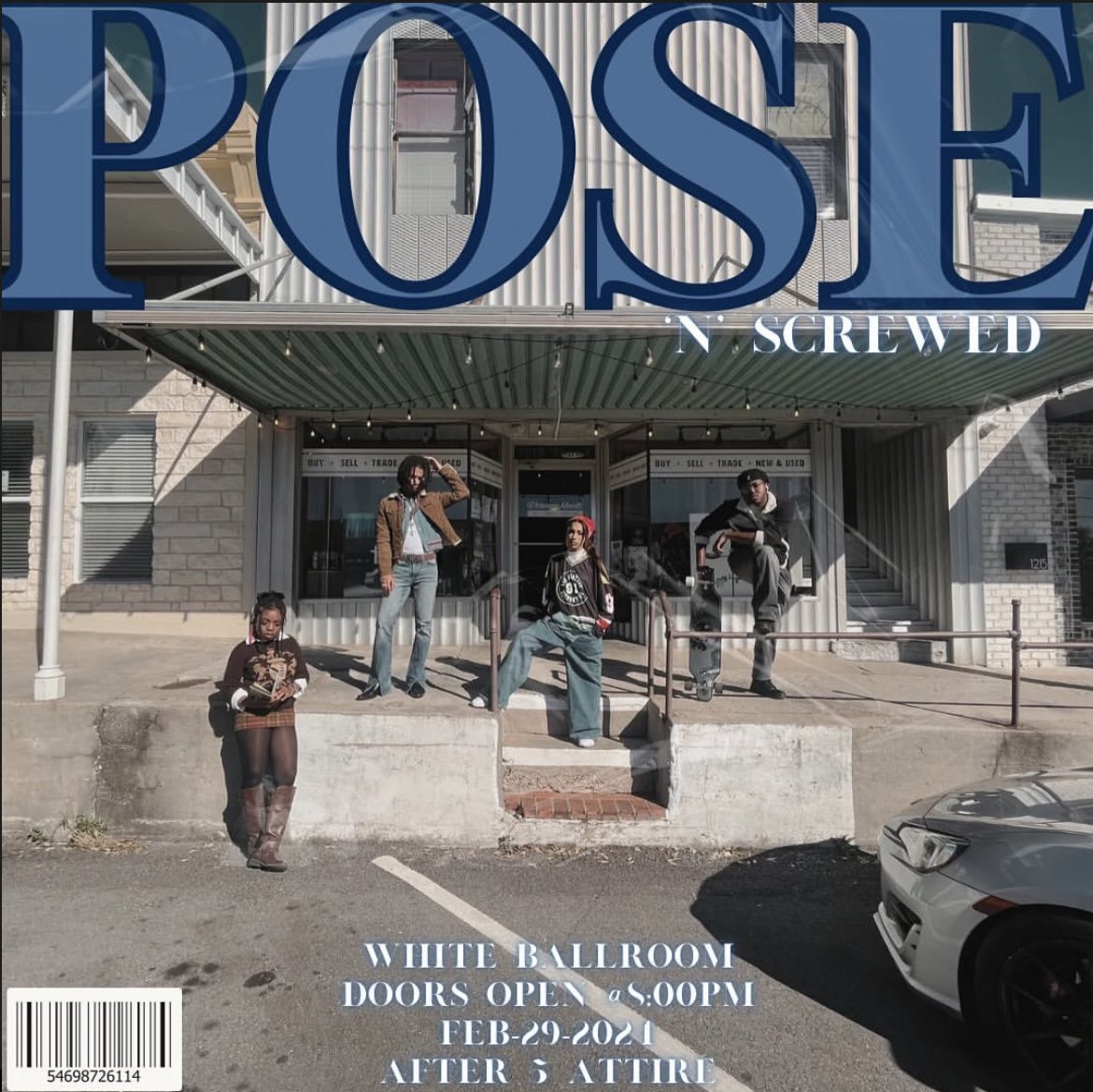 A love letter from Pose to Southern Black Culture💙
POSE N SCREWED will be happening tomorrow, February 29th!!🤘🏾
Doors will open @ 8:00- 8:20pm in the LSC White Ballroom. DRESS CODE ENFORCED !!
Come best dressed in your after 5 attire.
We can't wait to see you all there!