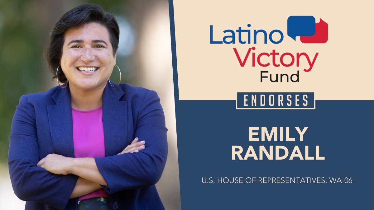 We are thrilled to endorse Emily Randall to become the first woman to represent Washington’s 6th Congressional District, the first openly LGBTQ member from Washington in Congress, and the first openly LGBTQ Latina to serve in Congress. A formidable leader, @emilyrandallwa is an…