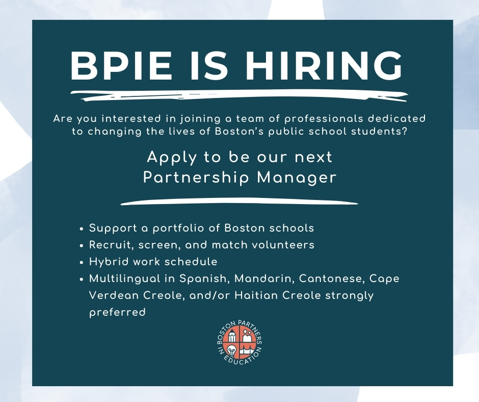 Calling all change-makers and dream-chasers! Ready to play a key role in transforming the lives of BPS students? 🎓BPIE is on the chase for an enthusiastic Partnerships Manager! 📚✨ Learn more at ow.ly/HoGQ50QkO7J