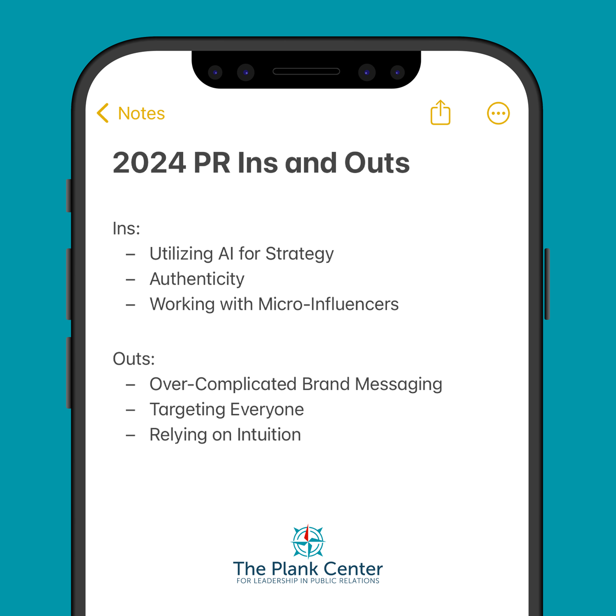 PlankCenterPR's tweet photo. New year, new trends! Let us know your public relations "ins" and "outs" for 2024. ​
#InsAndOuts #Ins #Outs #Trends #PRTrends #PublicRelations #plankcenterPR #NewYear #2024 #2024Trends #2024InsAndOuts https://t.co/85UuOq9uW5