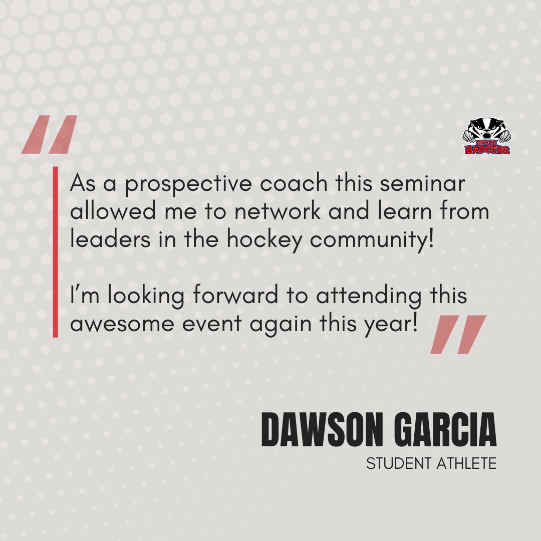 Still unsure about attending the High Performance Hockey Seminar? ➡️ Check out what some of last year’s guests and speakers had to say! 🎟️ brocku.universitytickets.com